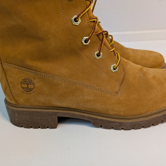 Timberland New Premium 14" Waterproof Lace Up Boots Wheat Nubuck Women’s Size 10 - Picture 10 of 14